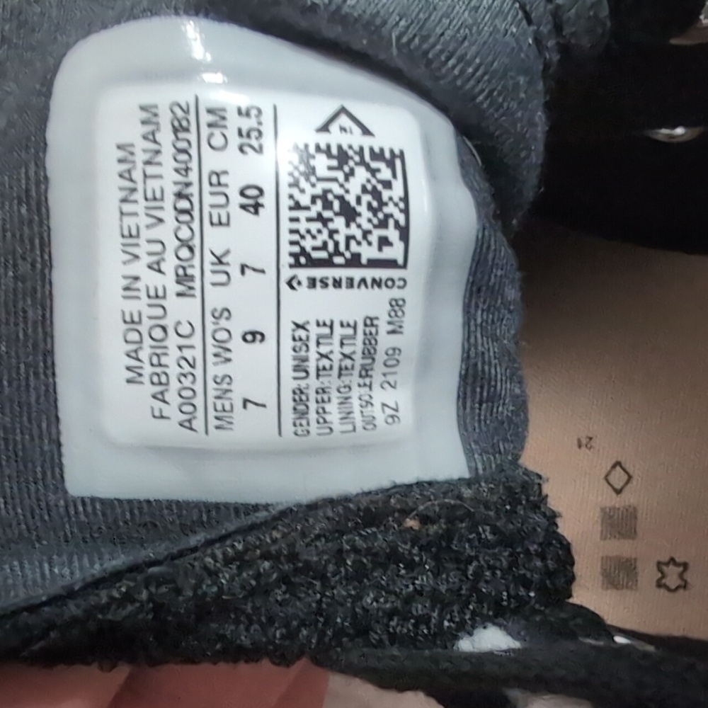 Converse CLOT x Chuck‎ 70 High Giant Panda Shoes Men's 7 Women's 9 Black White - Picture 14 of 14